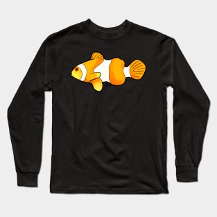 Clown Fish Artistic Ocean Marine Life Aquarium Long Sleeve T-Shirt